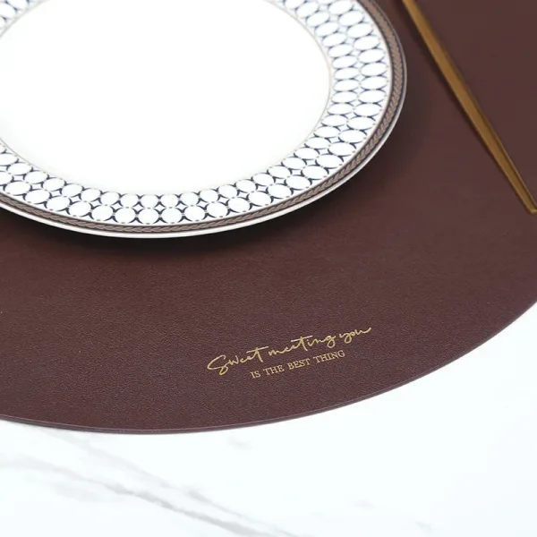 Set De Table Rond Marron