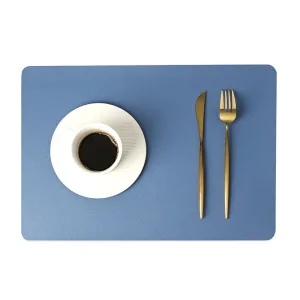 Set De Table Cuir Bleu