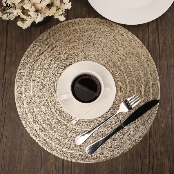 Set De Table Rond Doré