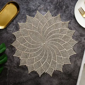 Set De Table Feuille Or