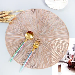 Set De Table Rond Rose Gold