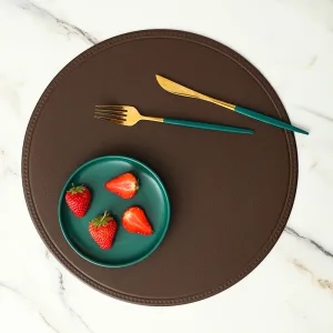 Set De Table Rond Simili Cuir
