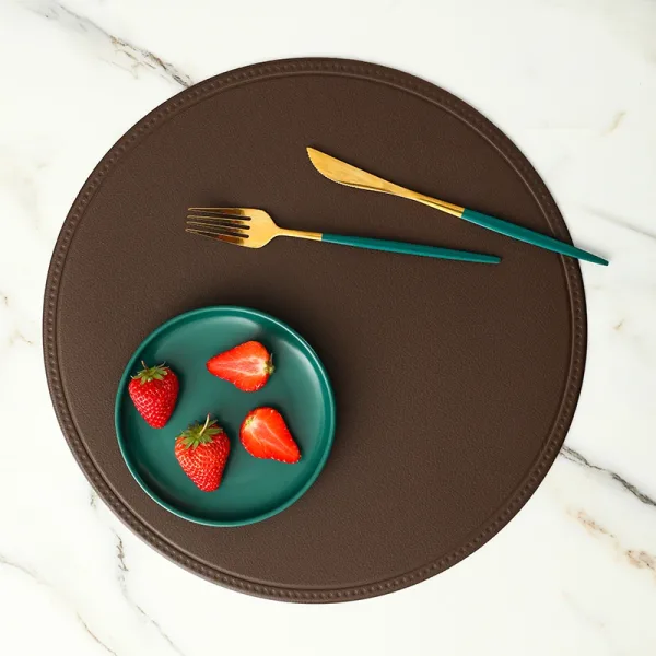 Set De Table Rond Simili Cuir