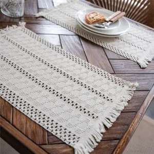 Set De Table Blanc Rectangulaire