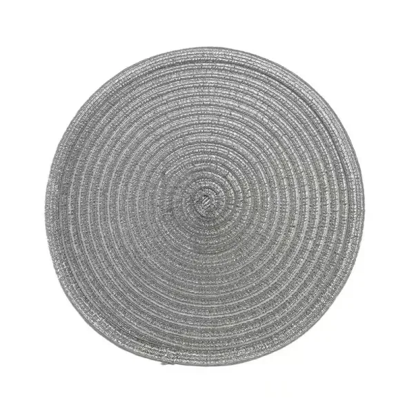 Set De Table Argenté Rond