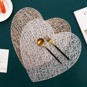 Set De Table Coeur Rose