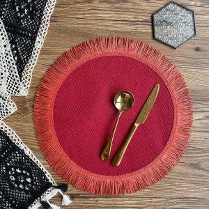 Set De Table Rond Rouge