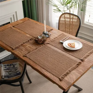 Set De Table Rectangulaire En Lin
