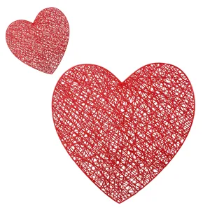 Set De Table Coeur Rouge
