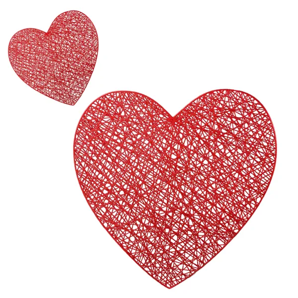 Set De Table Coeur Rouge