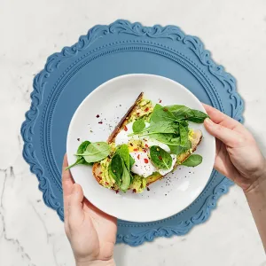 Set De Table Silicone Bleu