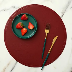 Set De Table Rond Rouge Noel