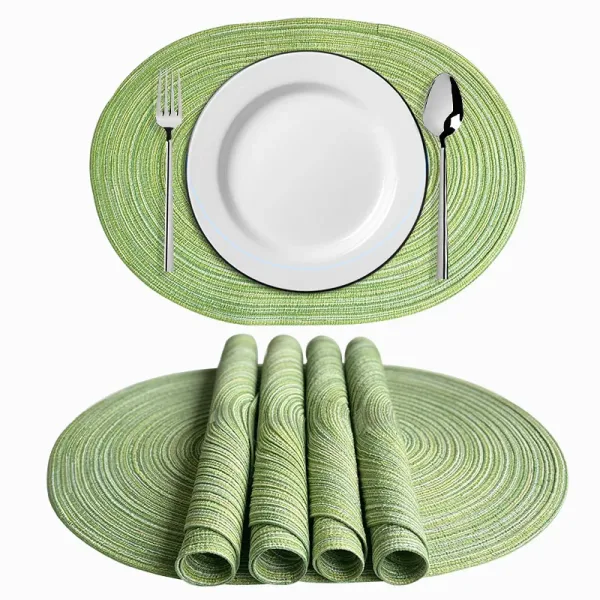 Set De Table Ovale Vert Anis