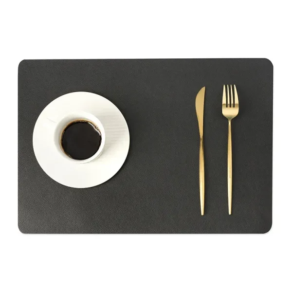 Set De Table Cuir Noir