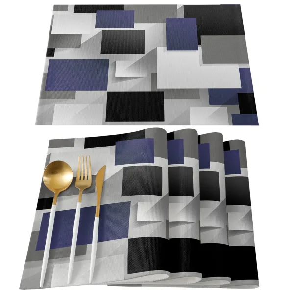 Set De Table En Lin De Couleur