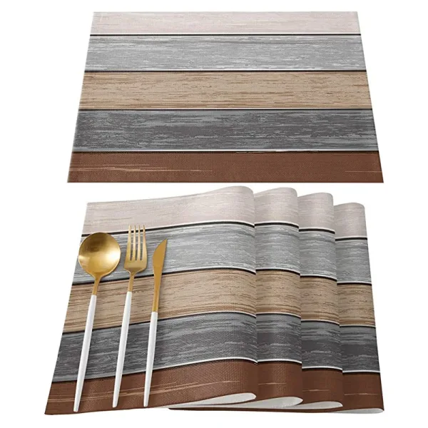 Set De Table Bois Rectangulaire