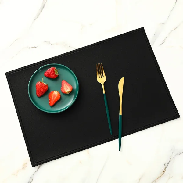 Set De Table Noir Rectangulaire