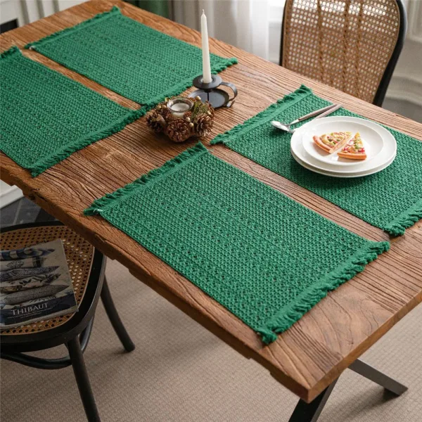Set De Table Coton Vert
