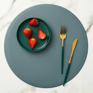 Set De Table Rond Bleu