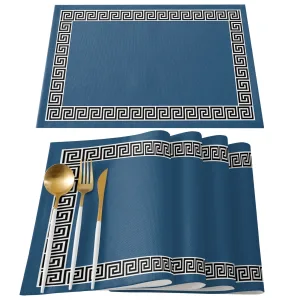 Set De Table Design Bleu