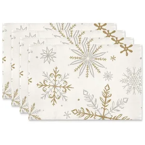 Set De Table De Noel En Tissu Lin