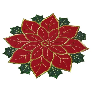 Set De Table Noel Feuille Poinsettia